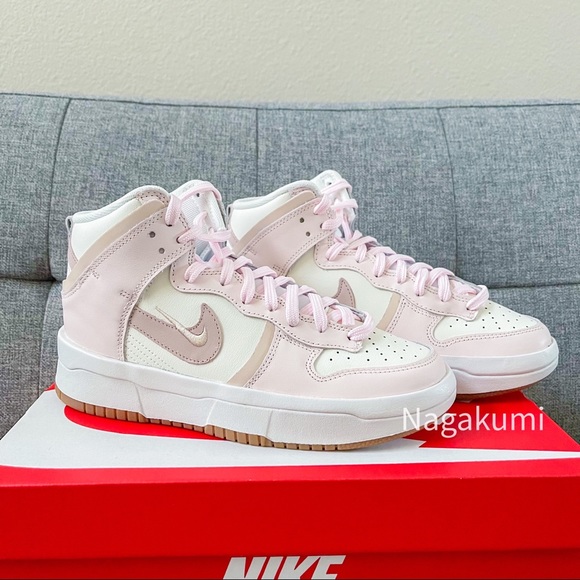 🍓🥛 Nike Dunk High strawberry milk pastel pink shoes - Picture 3 of 4